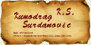 Kumodrag Surdanović vizit kartica